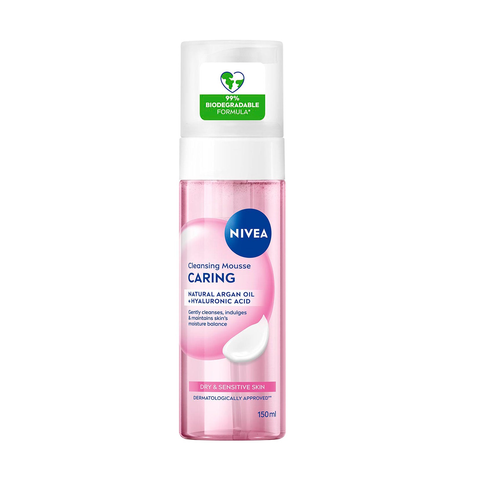 Мус для вмивання NIVEA Ніжний, для сухої та чутливої шкіри, 150 мл